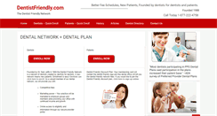 Desktop Screenshot of dentistfriendly.com